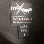 wilson's leather VTG Wilson’s Maxima 100% Leather Knee Length Pencil Skirt Sz 8 Black  Fall Vibes Photo 3