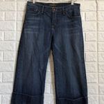 David Kahn deep fold folded Capri Blue jeans Women’s Size 8 Photo 0