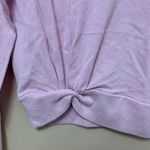 White + Warren Twisted Hem Crewneck Sweater Pink Photo 2