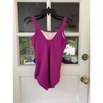LANDS END Mastectomy Scoop Neck Tugless One Piece Swimsuit Magenta Womens 12 Photo 1