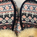 GUMUSSERVI slipper Memory Foam shoe pink Isle Knit Bootie New Size 9 Blue Photo 4