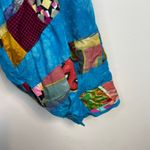 Nativewear Designs Vintage Patchwork Quilt Slouchy Bomber Jacket womens XL Blue Photo 3