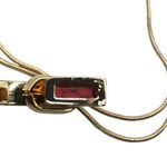 CHAPS  Semi-Precious Gold-Tone Long Necklace With Horseshoe Pendant Photo 3