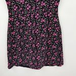 Lilly Pulitzer  Vintage Hot Pink Floral Dress Retro Rate Black Green Scallop 10 Photo 1