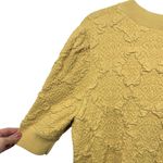 Free People  Eden Textured Short Sleeve Shirt Sun‎ Yellow L Photo 10