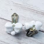 Vintage Clip On Earrings White Photo 9
