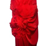 NBD  Jake Gown Strapless Corset Maxi Dress Rosette Detail Red Photo 4