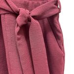 Madewell Sloan Belted Cropped Jumpsuit Cranberry Maroon Crepe Women’s Size 0 Photo 2