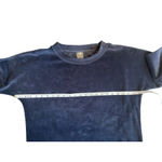 CALIA By Carrie Underwood Crushed Velvet Velour Navy Pullover Sweatshirt Large Photo 3