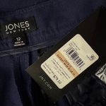 Jones New York SZ 12 Dress Pants Flat Front Zip-Fly Stretch High-Rise Navy Blue Photo 5