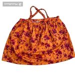 Roopa Pemmaraju Anthro Beaded Strappy Camisole Top Orange Floral Size XL NWOT Photo 0