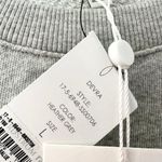 Joie  Devra White Eyelet Lace Layered Back Heathered Gray Sweatshirt Large NWT Photo 4