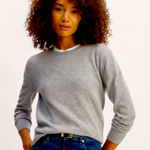 Everlane  The Classic Crew In Cashmere Lug HR Heather Grey Sweater M Photo 0