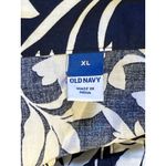 Old Navy  Navy Ivory Floral Print Short Sleeve Midi Dress Women’s XL NWT Photo 1