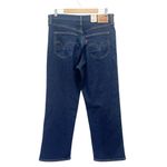 Levi's NWT Levi’s Ribcage Straight Jeans Size 32 | 14 Dark Indigo Distressed Ankle Jean Photo 3