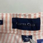 Charter Club Women’s Peach & White Striped Skinny Ankle Jean Pants Size 10 Photo 8