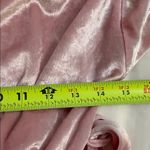 Miss Elaine Vintage 1980s Pink Velvet Like Long Robe Womens Petite USA Lace Photo 9