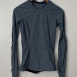 Lululemon 4 Runderful Long Sleeve in Heathered Petrol Blue Photo 4