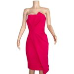 ALIEVA ALIAVA Eliana Crepe Corset Midi Dress, Fuchsia, Small Pink Photo 9