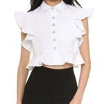 Nanette Lepore Crop-Top Button-Down Top Photo 0