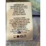 basic editions Striped Stretch Knit Feel 3/4 Roll Tab Sleeve Spring Summer Top L Photo 8