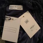 Mac Duggal  9192 Woman’s Blue Sequined High Neck Flutter Sleeve A Line Gown Photo 12