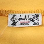 Free People Womens Small One Shoulder Puff Sleeve Bodysuit Sunset Gold Summer Photo 4