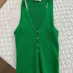 Aritzia Wilfred Green Button Up Halter Neck Tank Photo 3
