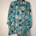 Victoria's Secret  Floral Robe - Turquoise and White size M  100% viscose Photo 6