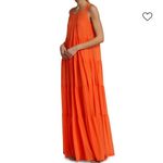 STAUD Benedetta Maxi Dress Nectarine Small Orange Photo 3
