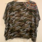 Savanna Jane Camouflage & Multi Color Embroidered Small Poncho Top. 2090 Green Size undefined Photo 8