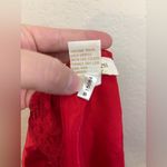 Victoria's Secret  Gold Label Vintage Red Lace Silky Slip Tank Size S Photo 5