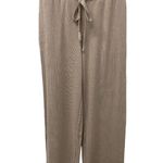 Lounge NWT Finnleys Brushed Pants MEDIUM Beige Wide Leg Elastic Waist Casual Photo 0
