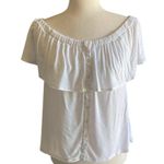 American Eagle -WHITE SOFT AND SEXY TOP-SIZE MEDIUM Beautiful white too, on or off shoulder, super soft, excellent condition, size medium Measurements: Bust: armpit to armpit 21-23 inches Length: shoulder seam to bottom 21 inches Photo 0