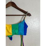 Paper London Sunshine Bikini Top Rainbow Stripe Womans Medium Photo 4