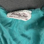 Vanity Fair Vintage Nightgown Womens Medium Teal Lace Chemise Made USA 90s Photo 2