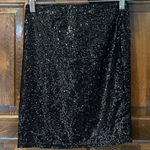 Divided NWT  by H&M Black Fully Lined Sequin Skirt Size Small Elastic Waist Photo 0