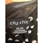 City Chic Emma Plus Size Black Polka Dot Cold Shoulder Ruffle Dress XXL / 24 NEW Photo 4