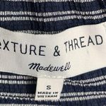 Madewell  Texture & Thread Peasant Top in Navy White Stripe W-516 Sz S Photo 7