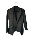 Womens black Casual Blazer Cardigan Open Front Long Sleeve Solid Color Jacket Sz Size XS Photo 4