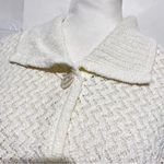Lautreamont herringbone crochet knit sweater :Box L03: White Size M Photo 2