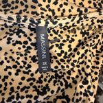 Massini  Women's 3X Animal Print Wrap Top Blouse Long Sleeve Side Tie Sate Night Photo 2