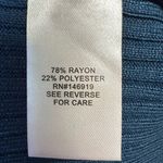 Freshman1996 Dark Teal Blue Knit Dress Long Sleeve Size XS V Neck Balloon Sleeve Photo 4