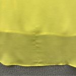 Cartise Long Sleeve V Neck Zipper Blouse White Yellow Semi Sheer Women's 4 Photo 2