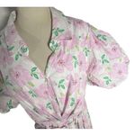 Draper James  RSVP XXL Pink Floral Puff Sleeve Belted Shirt Dress  Pockets Cotton Photo 1