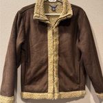 Woolrich  Faux Shearling Sherpa Zip Jacket‎ Women’s Medium Brown Coat Photo 0