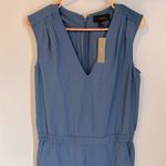 J.Crew Sleeveless Blue V Neck Jumpsuit Photo 3