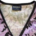 Absolute Uniforms Women's Floral Print Scrub Top Mediums Nurse Purple Size M Photo 4