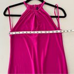 Ralph Lauren Lauren  Hot Pink Stretch Scuba Halter Keyhole Neck Dress XS Petite Photo 8
