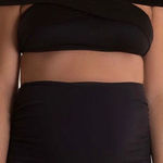 Pez D’or Lucia Bandeau Maternity Black Bikini Top Medium NWT Photo 0
